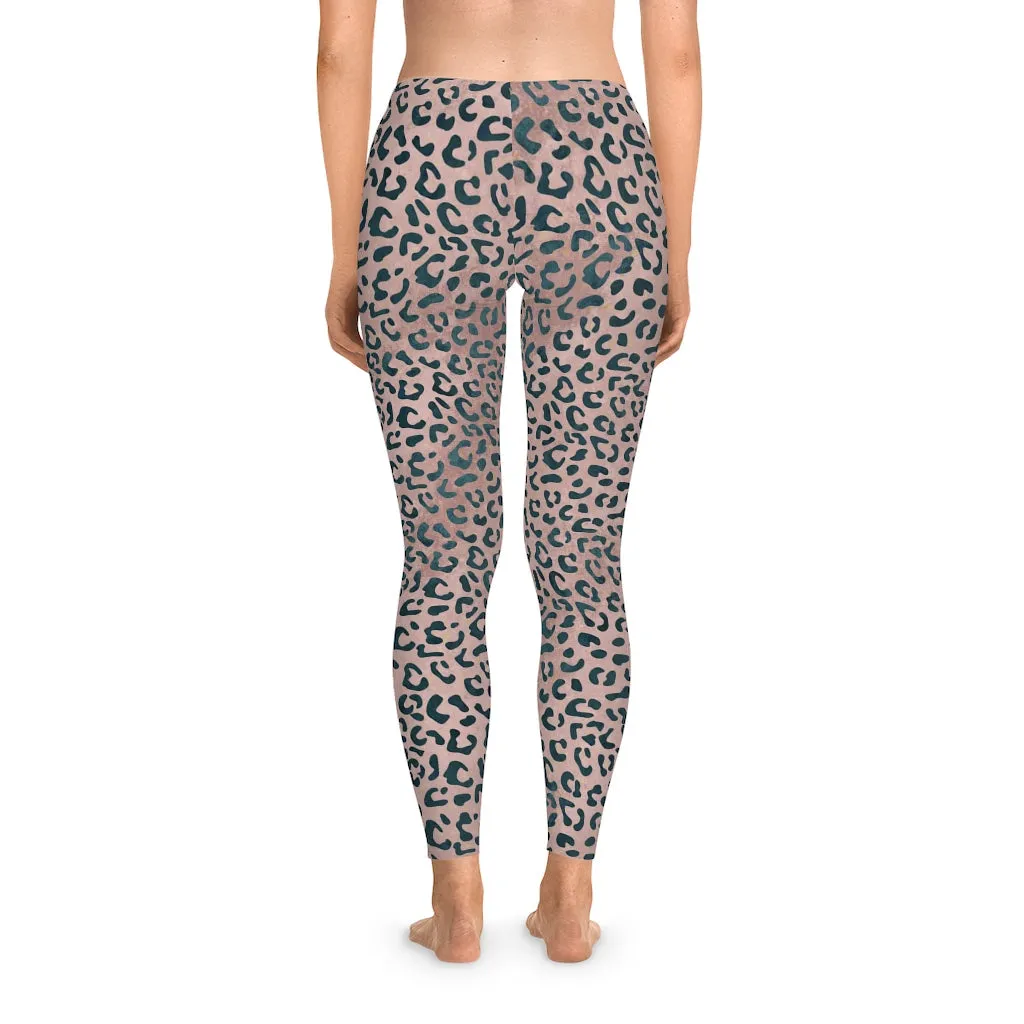 Leopard Print Mid Waist Fitness Leggings
