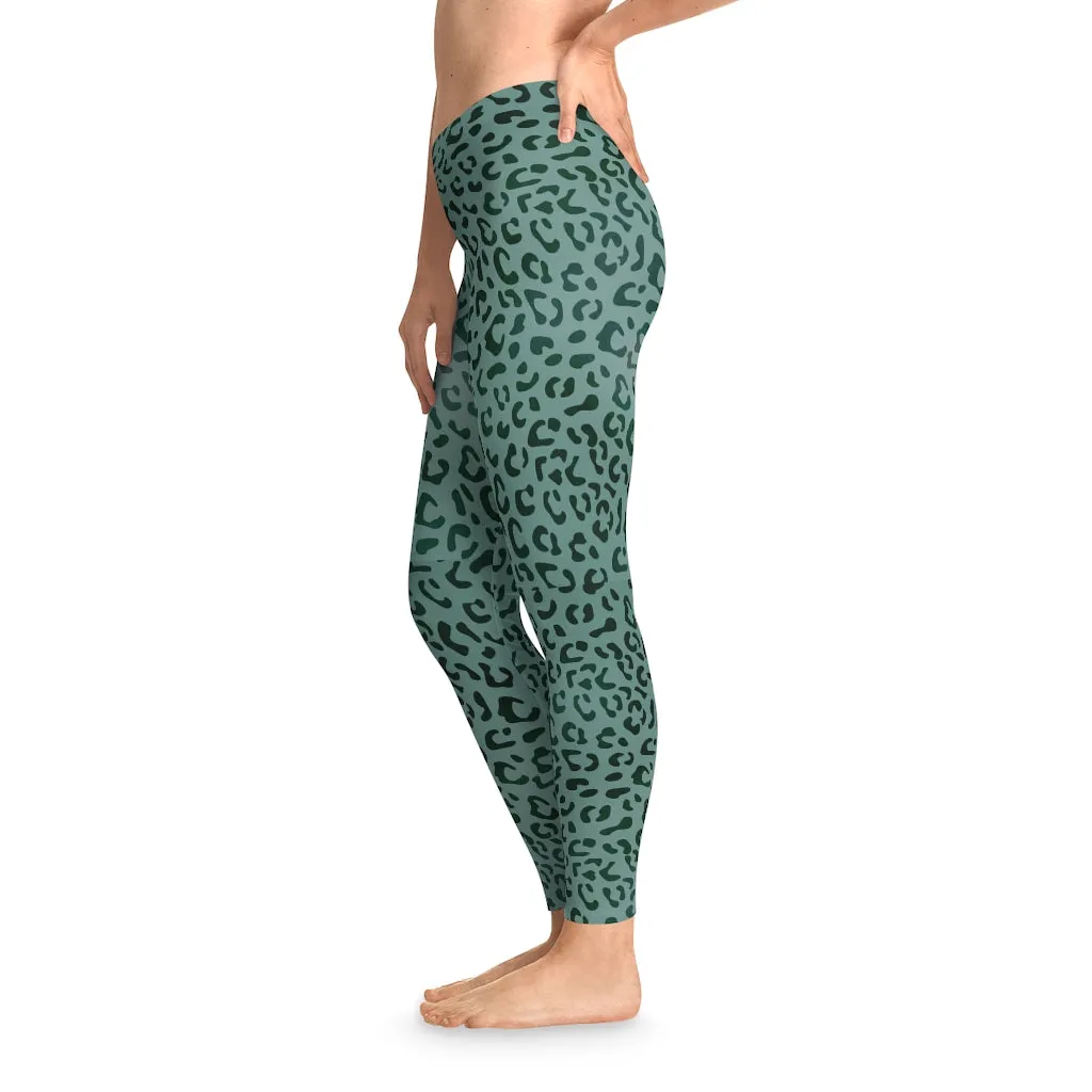 Leopard Print Mid Waist Fitness Leggings