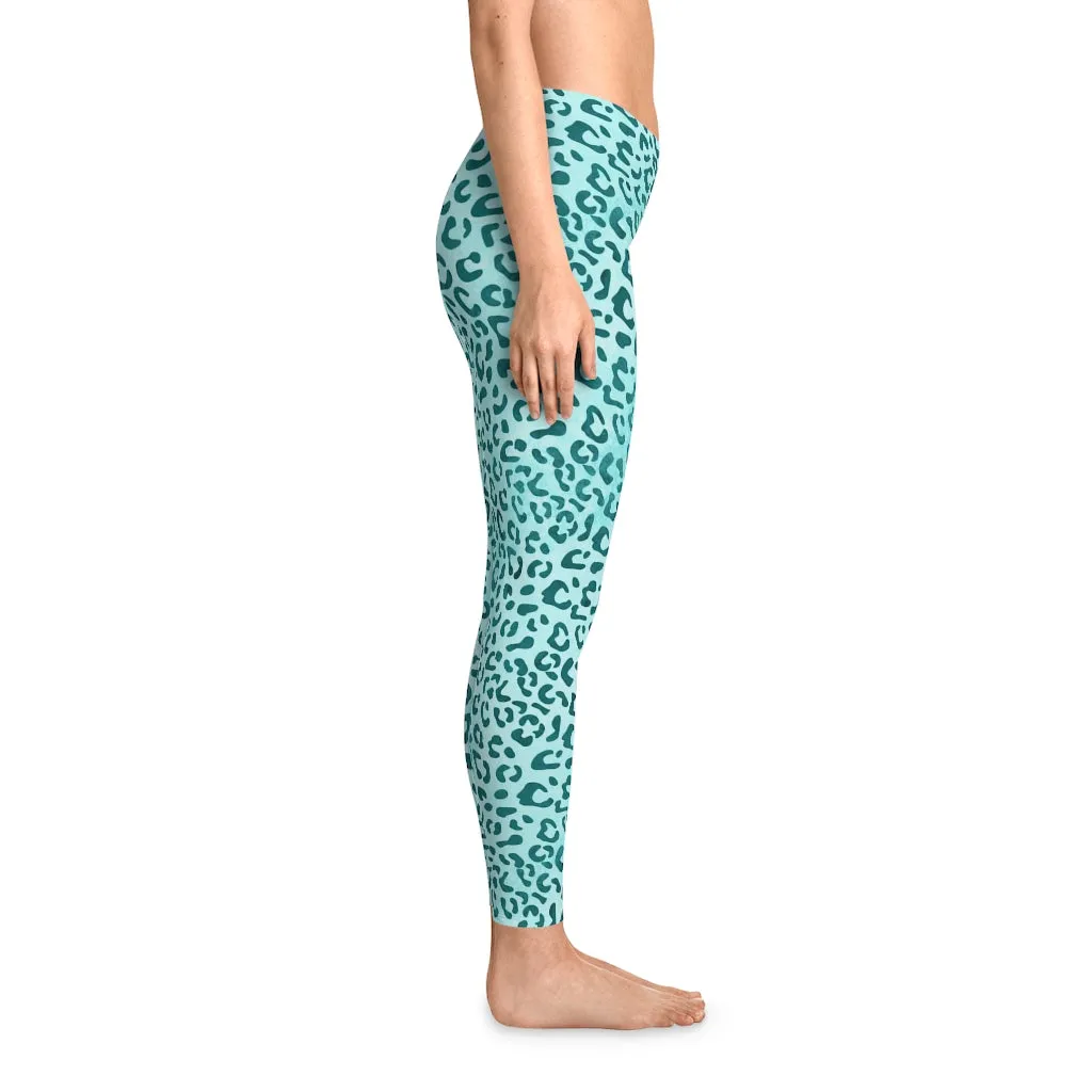 Leopard Print Mid Waist Fitness Leggings