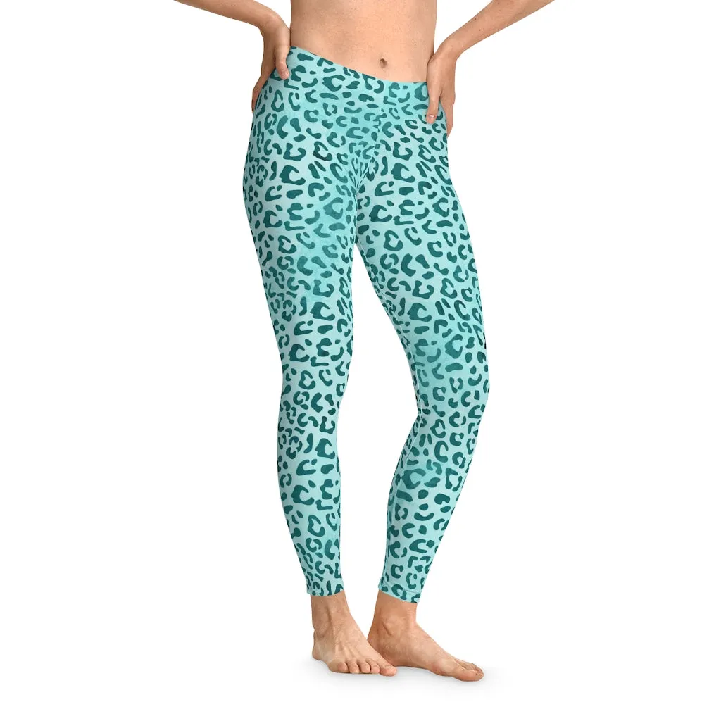 Leopard Print Mid Waist Fitness Leggings