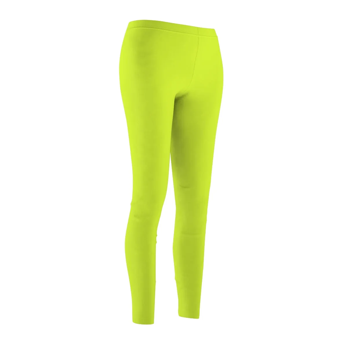 Lime Green Fancy Tights, Solid Color Women's Casual Leggings - Made in USA (US Size: XS-2XL)