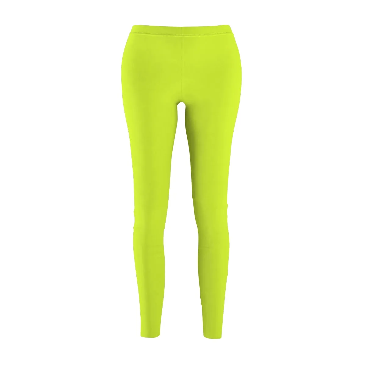 Lime Green Fancy Tights, Solid Color Women's Casual Leggings - Made in USA (US Size: XS-2XL)