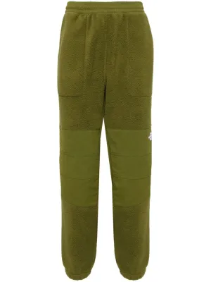 logo-embroidered fleece-panel trousers