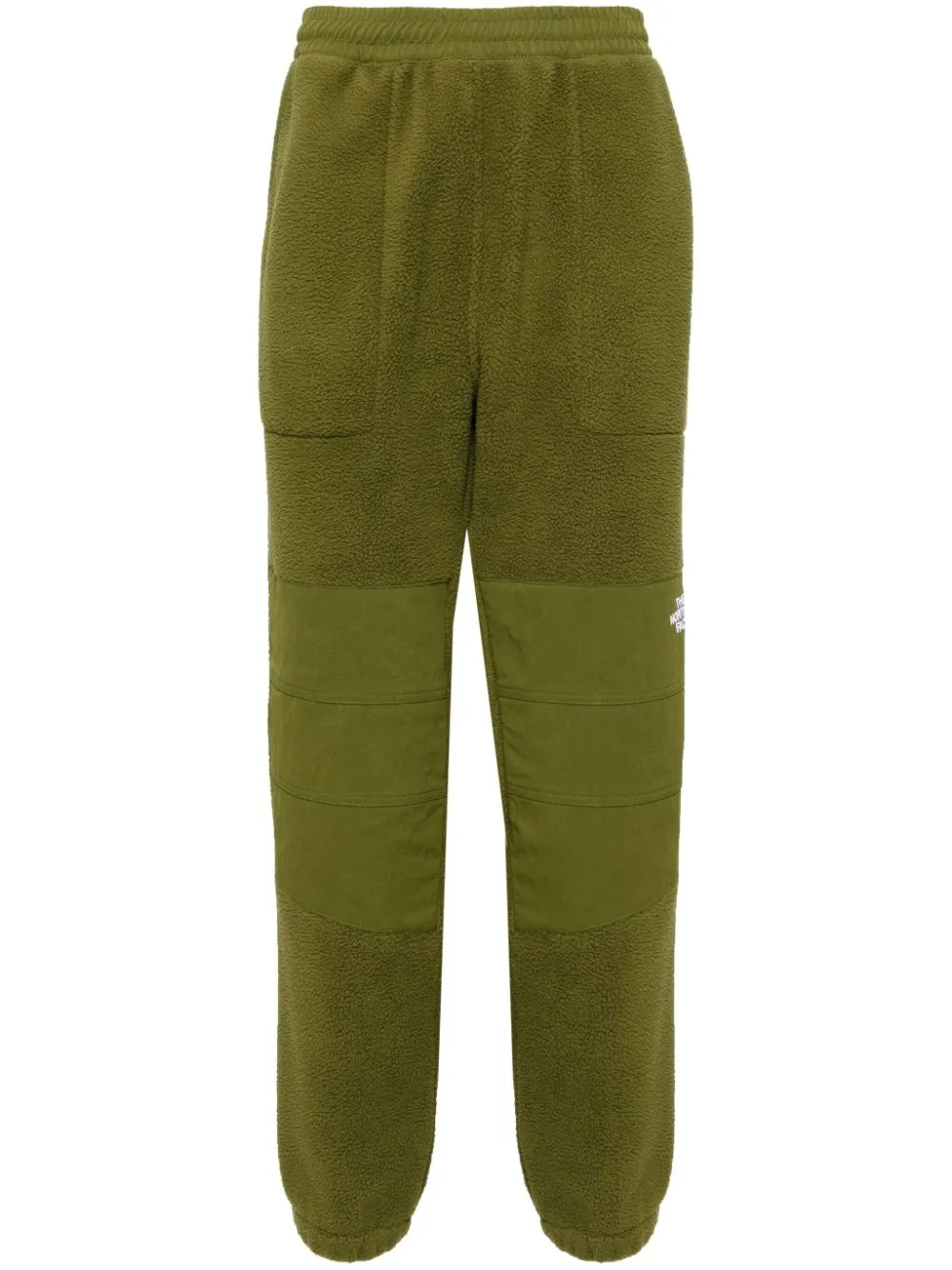 logo-embroidered fleece-panel trousers
