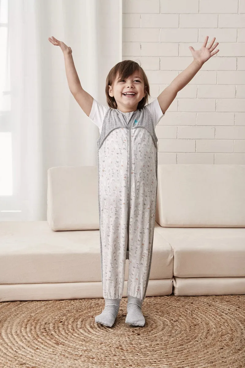 Love To Dream Sleep Suit Organic Cotton 0.2 TOG - Seagulls Grey