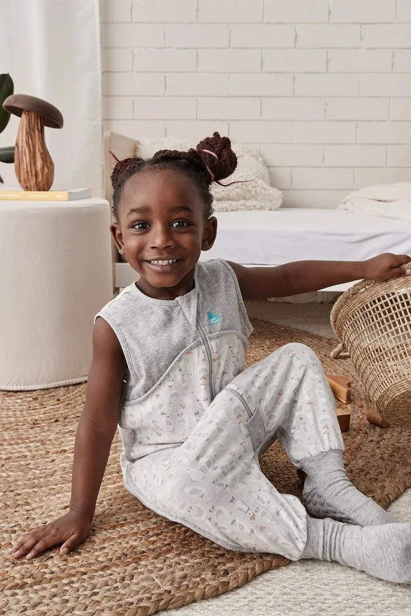 Love To Dream Sleep Suit Organic Cotton 0.2 TOG - Seagulls Grey