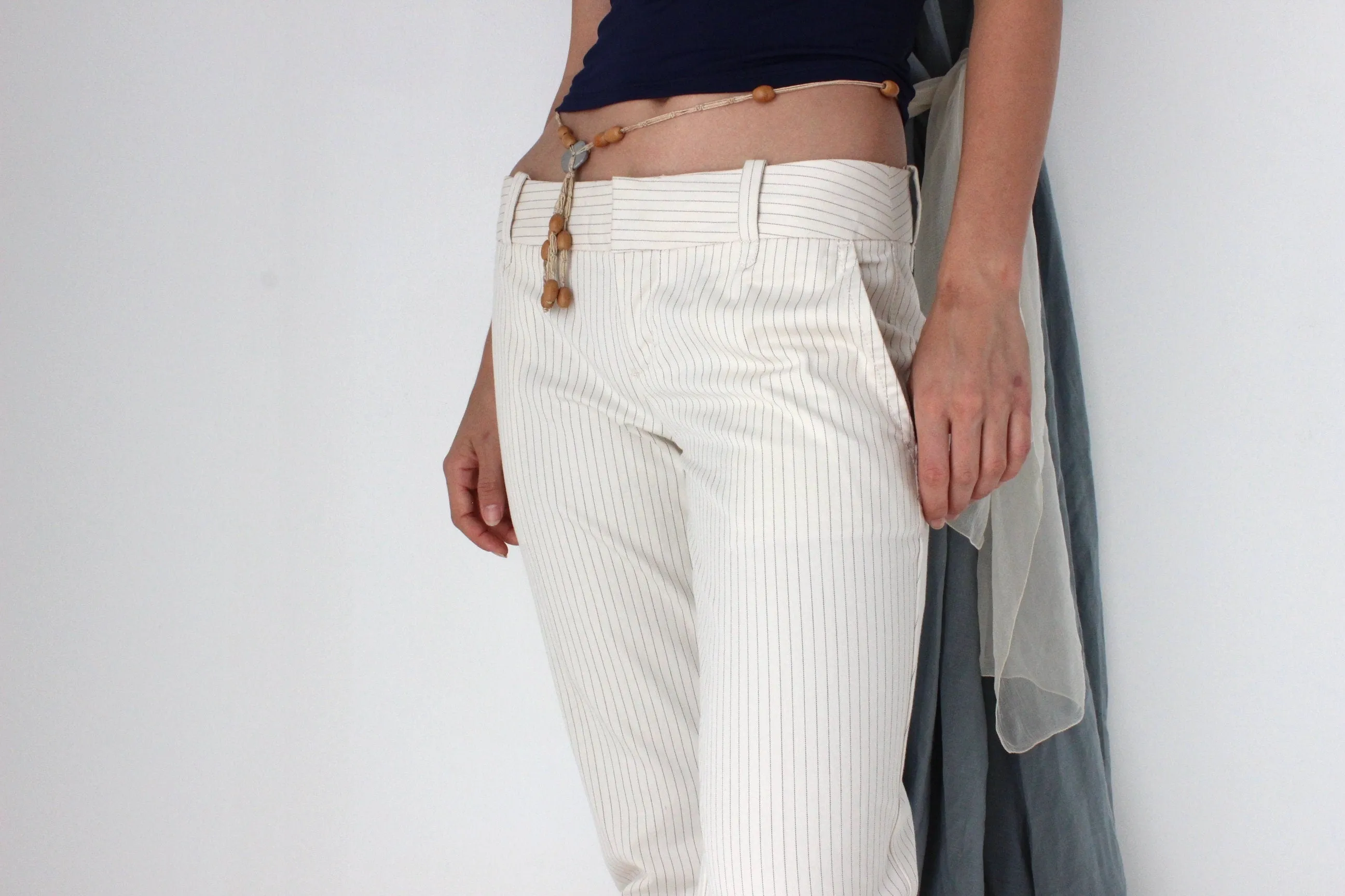MADE IN ITALY 2000s Diesel Low Rise Pinstripe Bootcut Pants