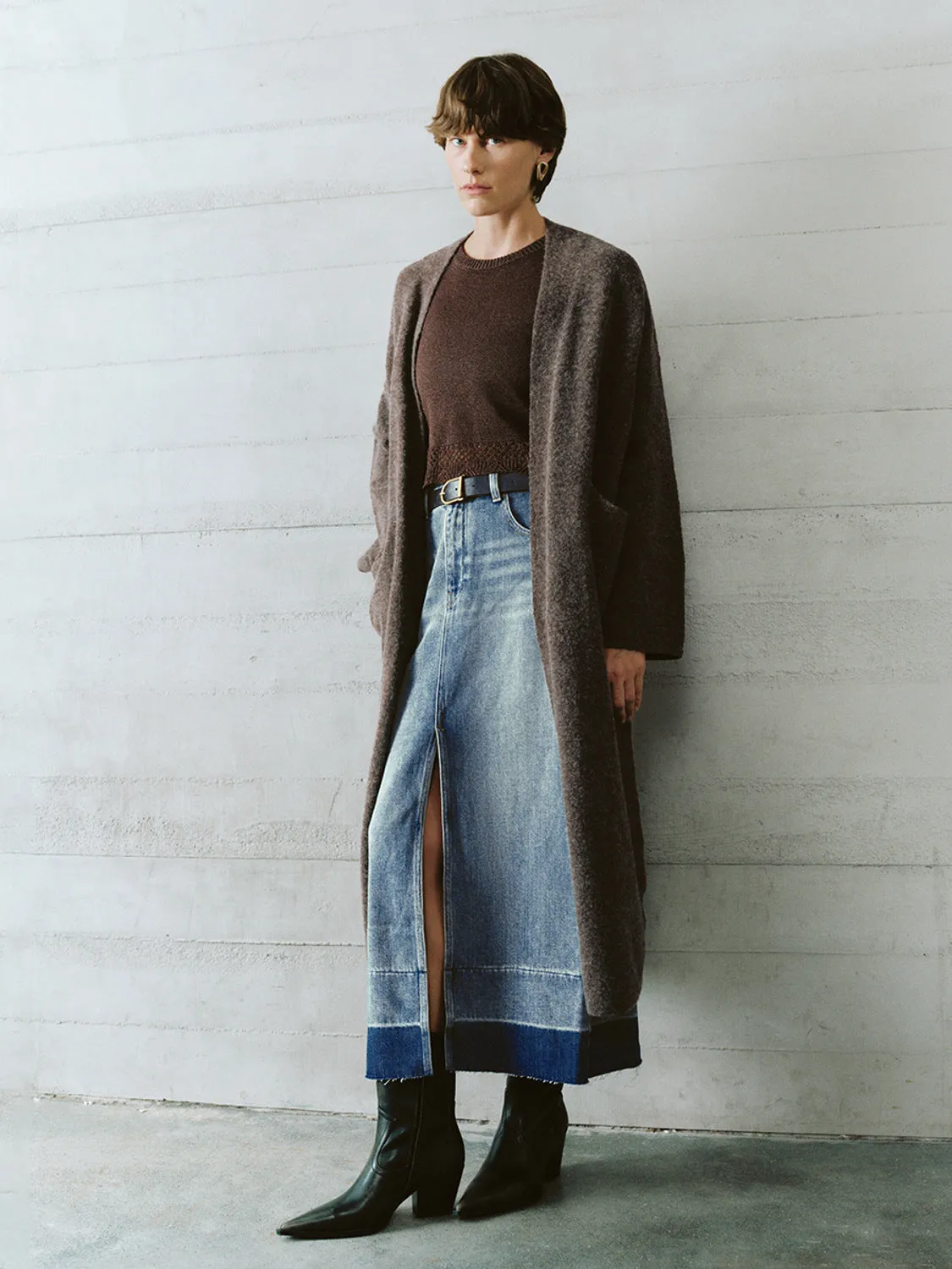 Maxi Open Front Knitted Cardigans
