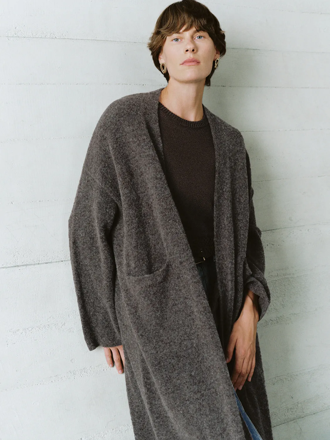 Maxi Open Front Knitted Cardigans