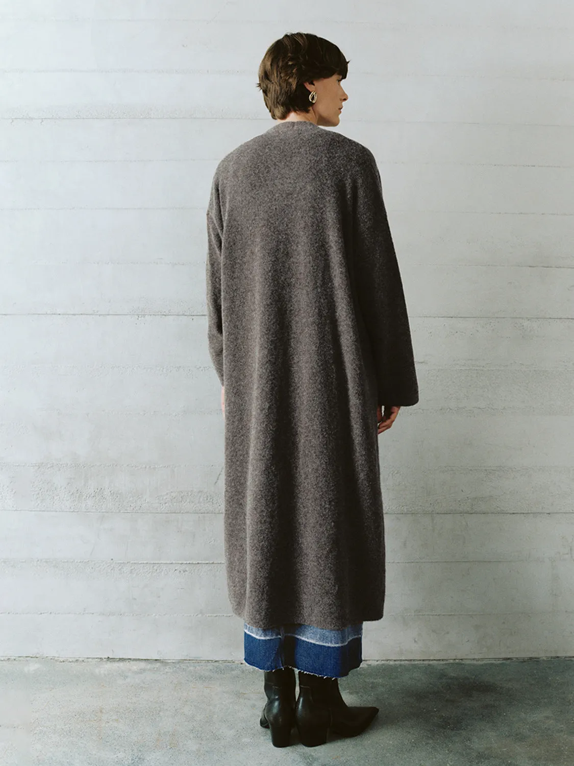 Maxi Open Front Knitted Cardigans