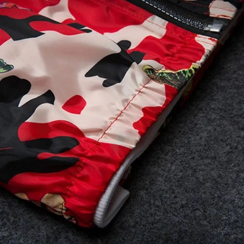 Men's Autumn Casual Hooded Windbreaker With Print