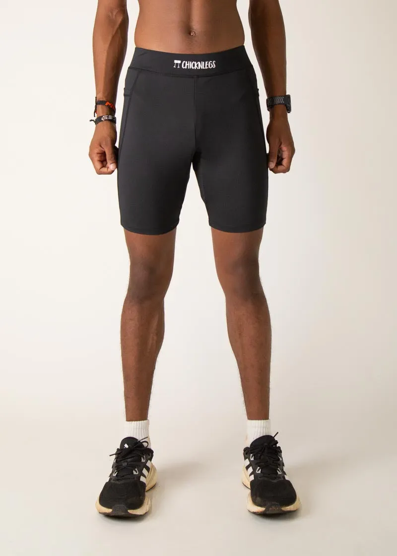 Men's Black 8" Half Tights