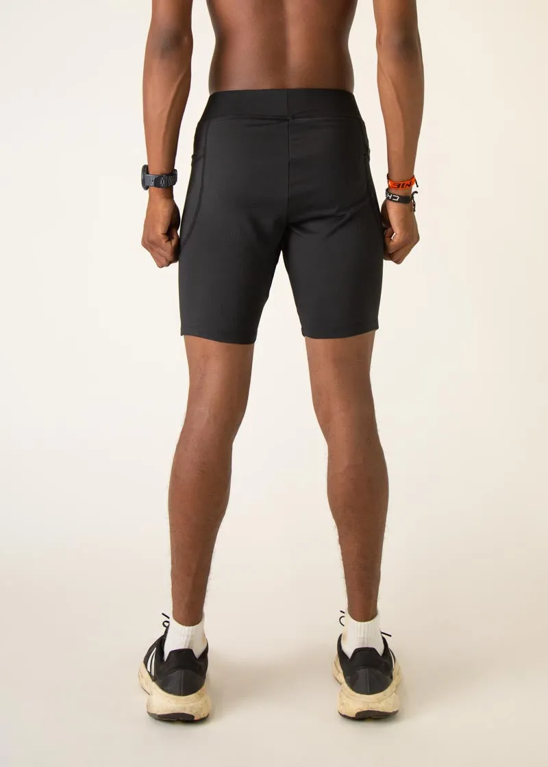 Men's Black 8" Half Tights