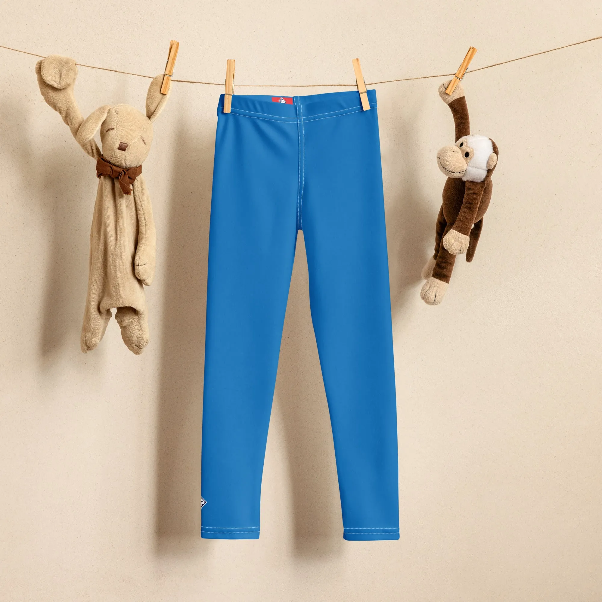 Move Freely: Boys' Solid Color Workout Leggings - Azul