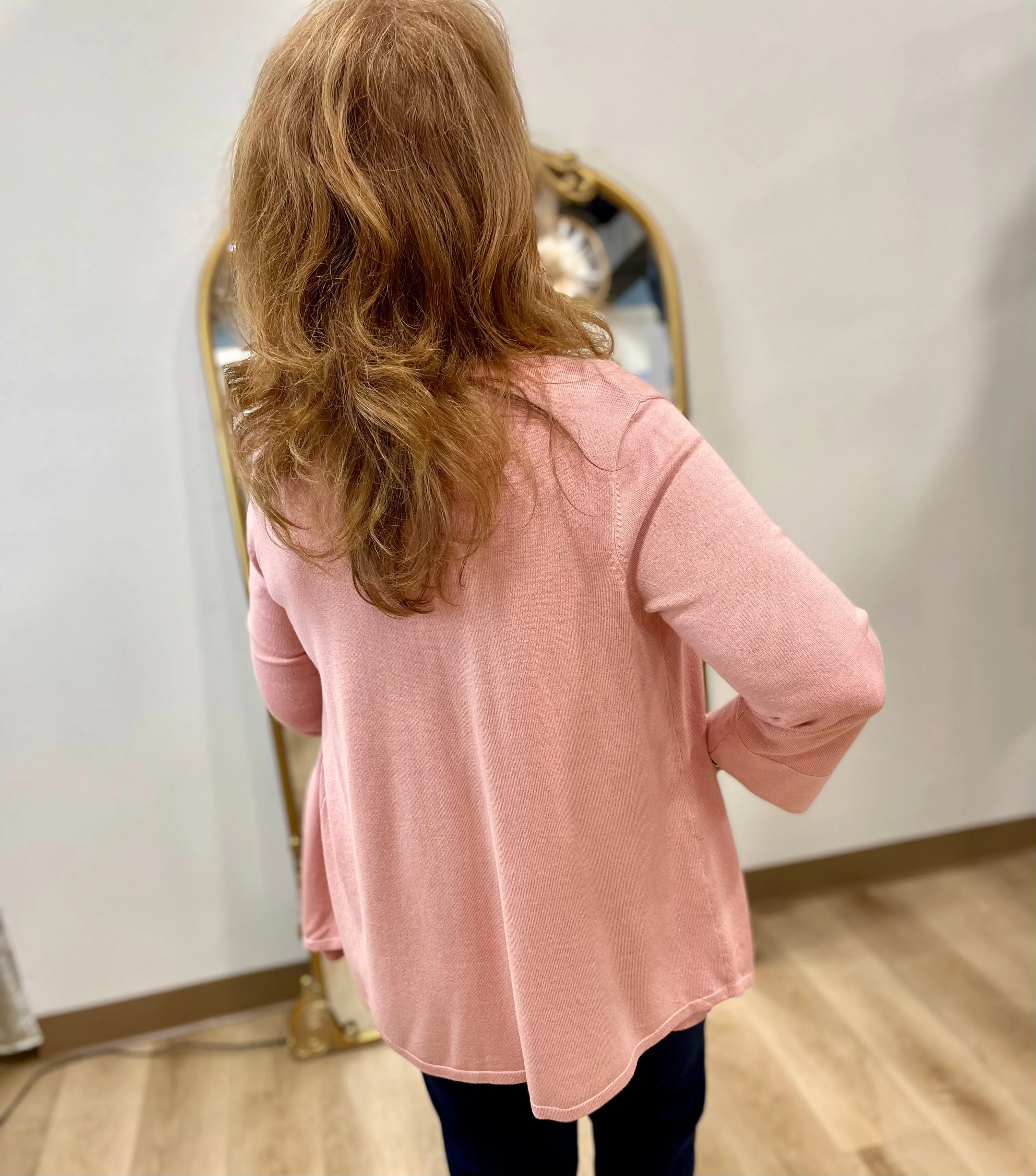 Multiples Open Front Cardigan Blush