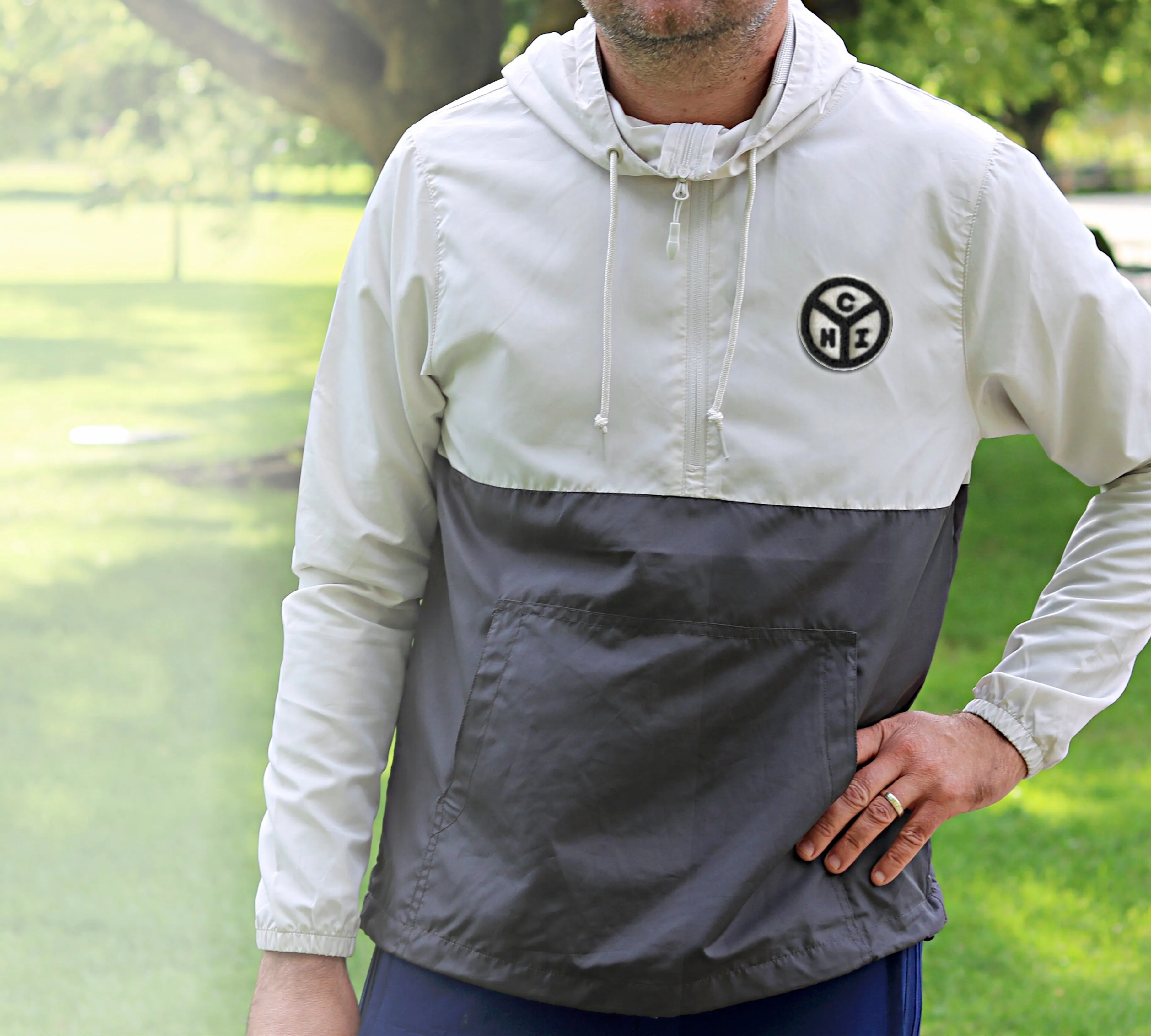 Municipal Logo Patch Smoke/Graphite Quarter-Zip Jacket