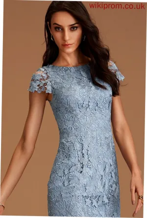 Neck Dress Sheath/Column Knee-Length Lace Cocktail Dresses With Cocktail Aniya Scoop Lace