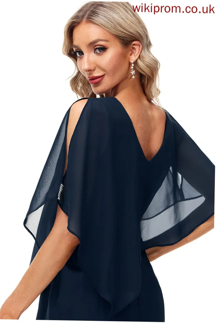 Neck Knee-Length Scoop Sheath/Column Jill Cocktail Beading With Cocktail Dresses Chiffon Dress