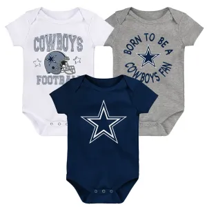 NFL Dallas Cowboys Infant Born to Be 3-Piece Onesie Set