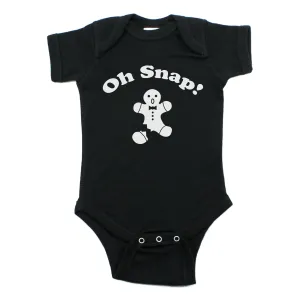 Oh Snap Gingerbread Man Short Sleeve Cotton Bodysuit
