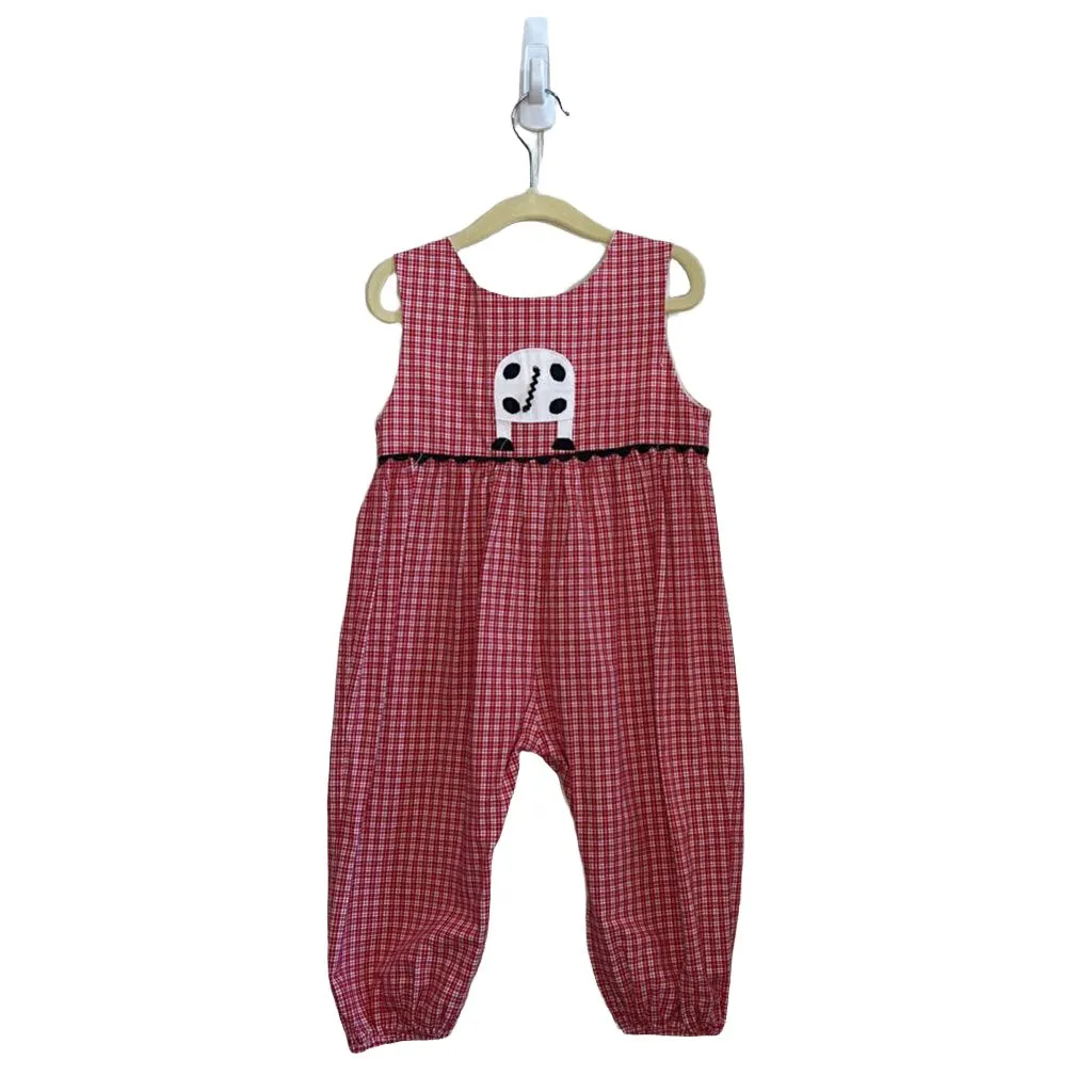 Plaid Sleeveless Romper