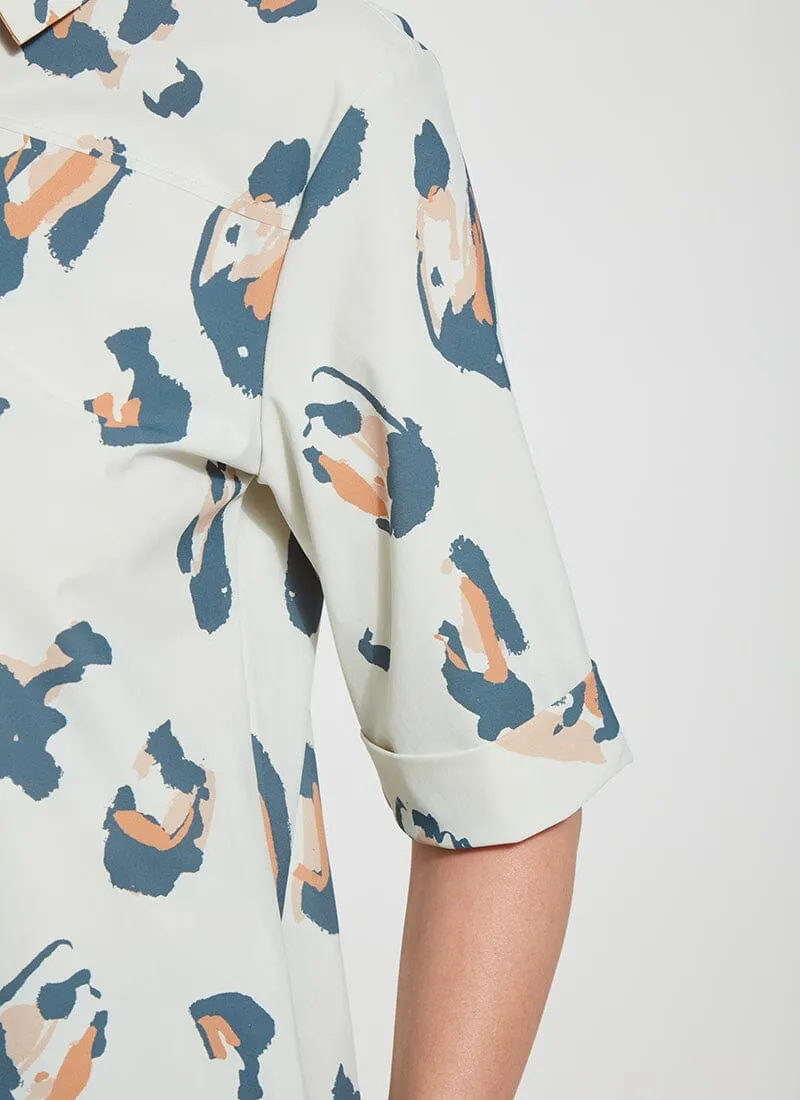 Printed Josie Short Sleeve Button Down