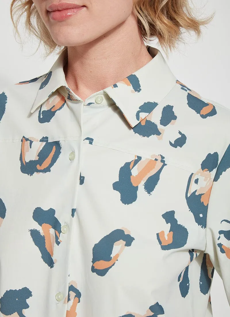 Printed Josie Short Sleeve Button Down