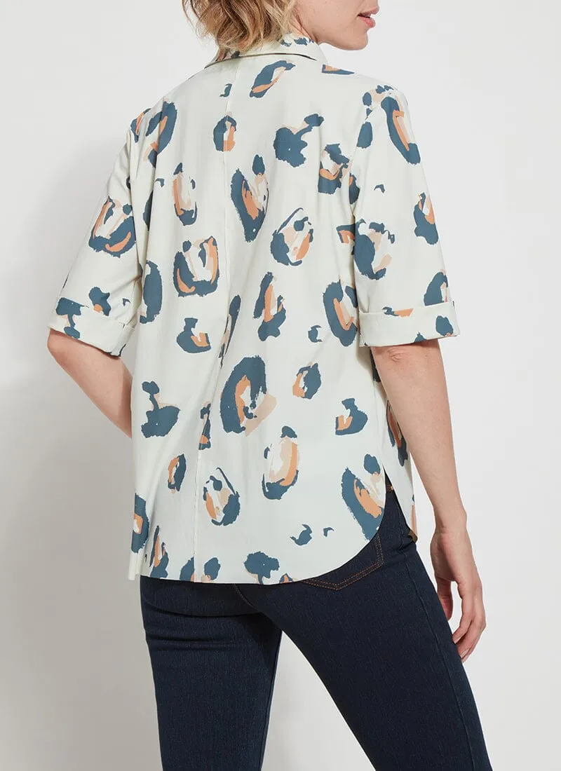 Printed Josie Short Sleeve Button Down