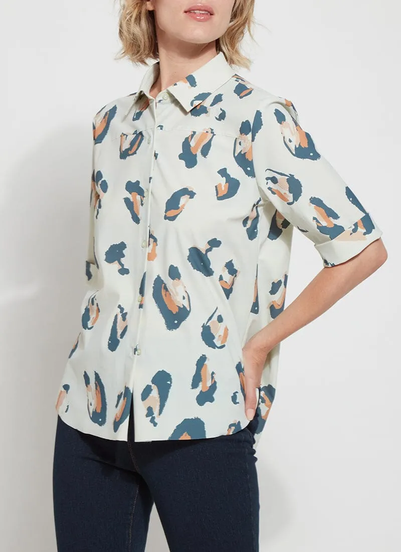 Printed Josie Short Sleeve Button Down