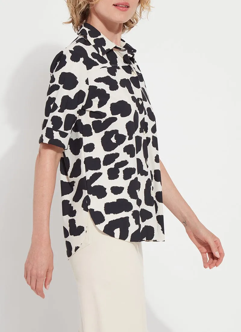 Printed Josie Short Sleeve Button Down