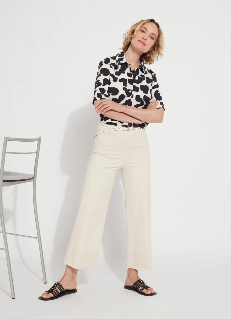 Printed Josie Short Sleeve Button Down
