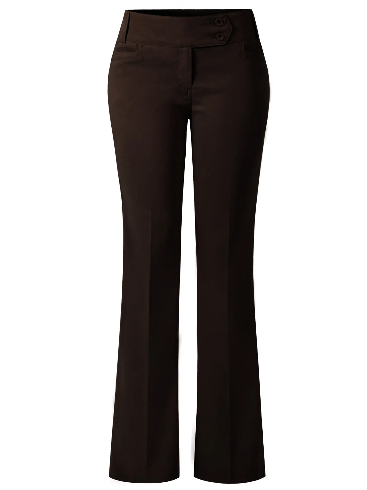 Relaxed Boot-Cut Office Pants Trousers Slacks