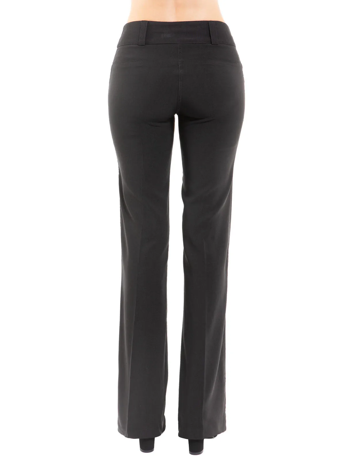 Relaxed Boot-Cut Office Pants Trousers Slacks