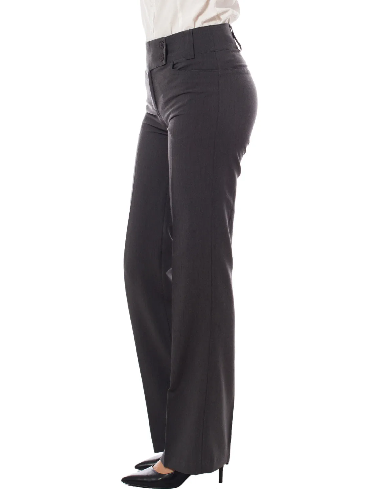 Relaxed Boot-Cut Office Pants Trousers Slacks