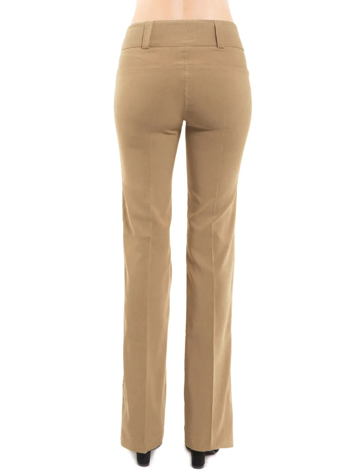 Relaxed Boot-Cut Office Pants Trousers Slacks
