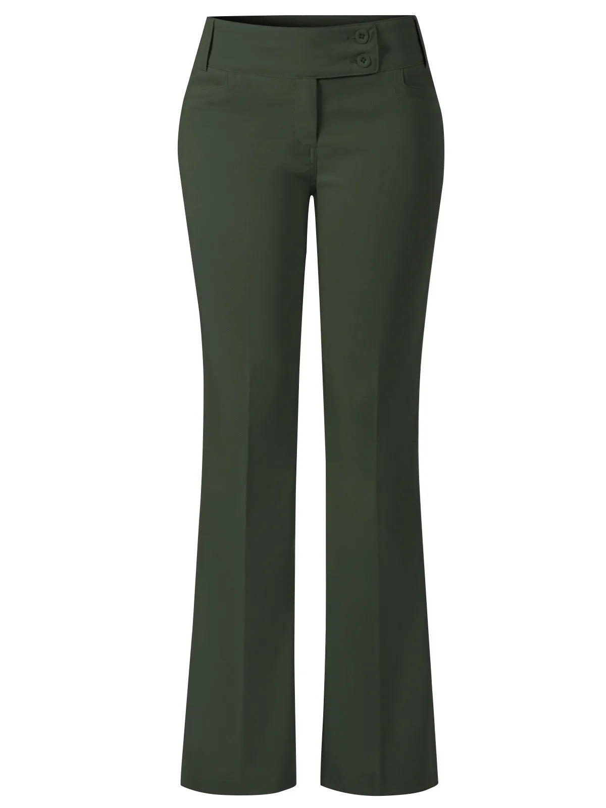 Relaxed Boot-Cut Office Pants Trousers Slacks