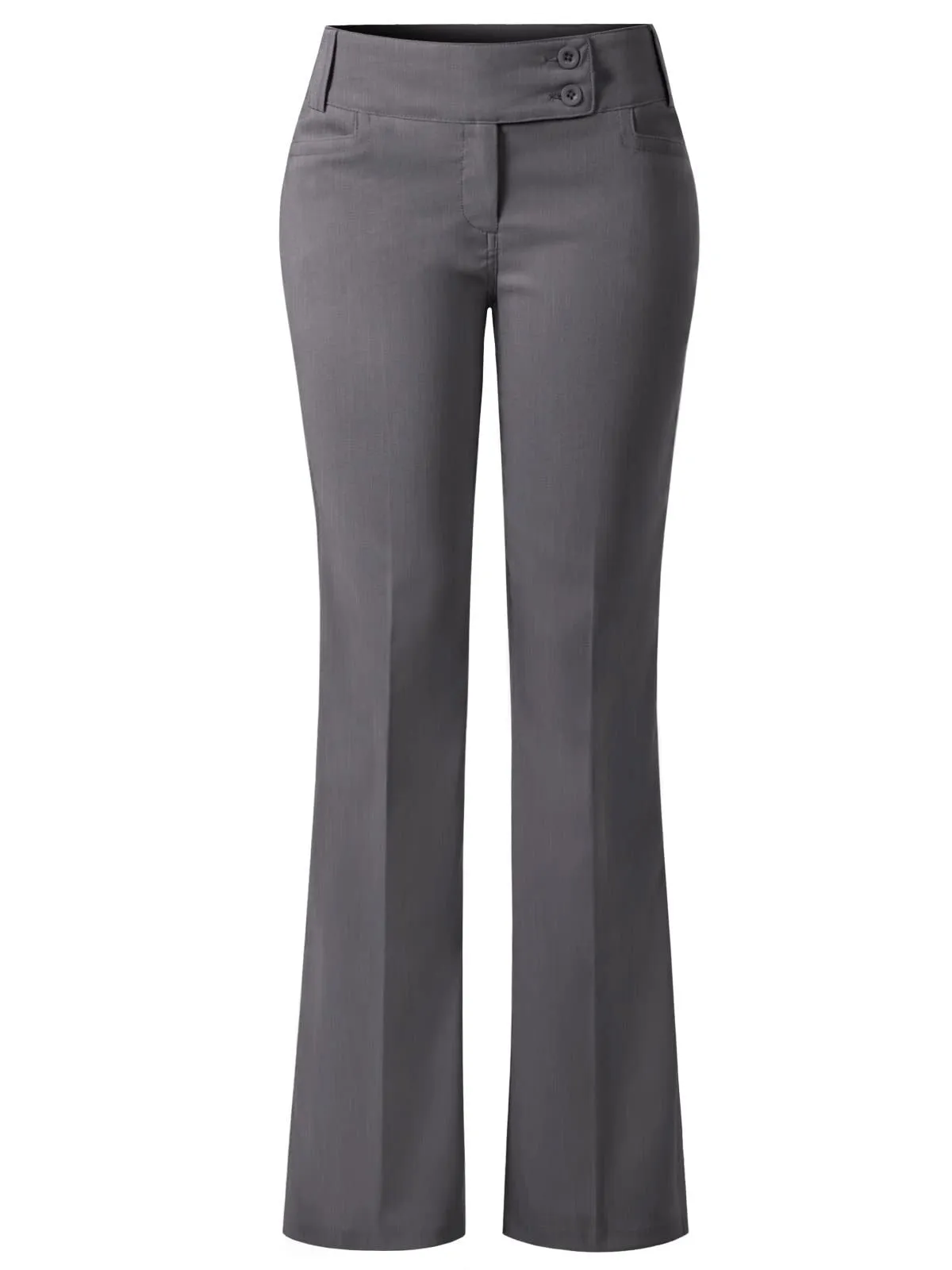 Relaxed Boot-Cut Office Pants Trousers Slacks