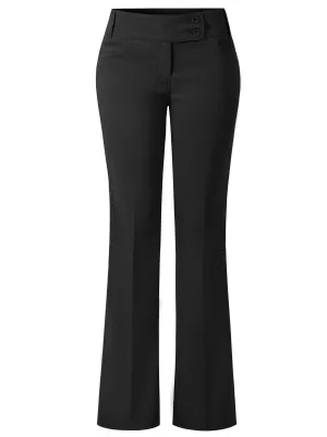 Relaxed Boot-Cut Office Pants Trousers Slacks