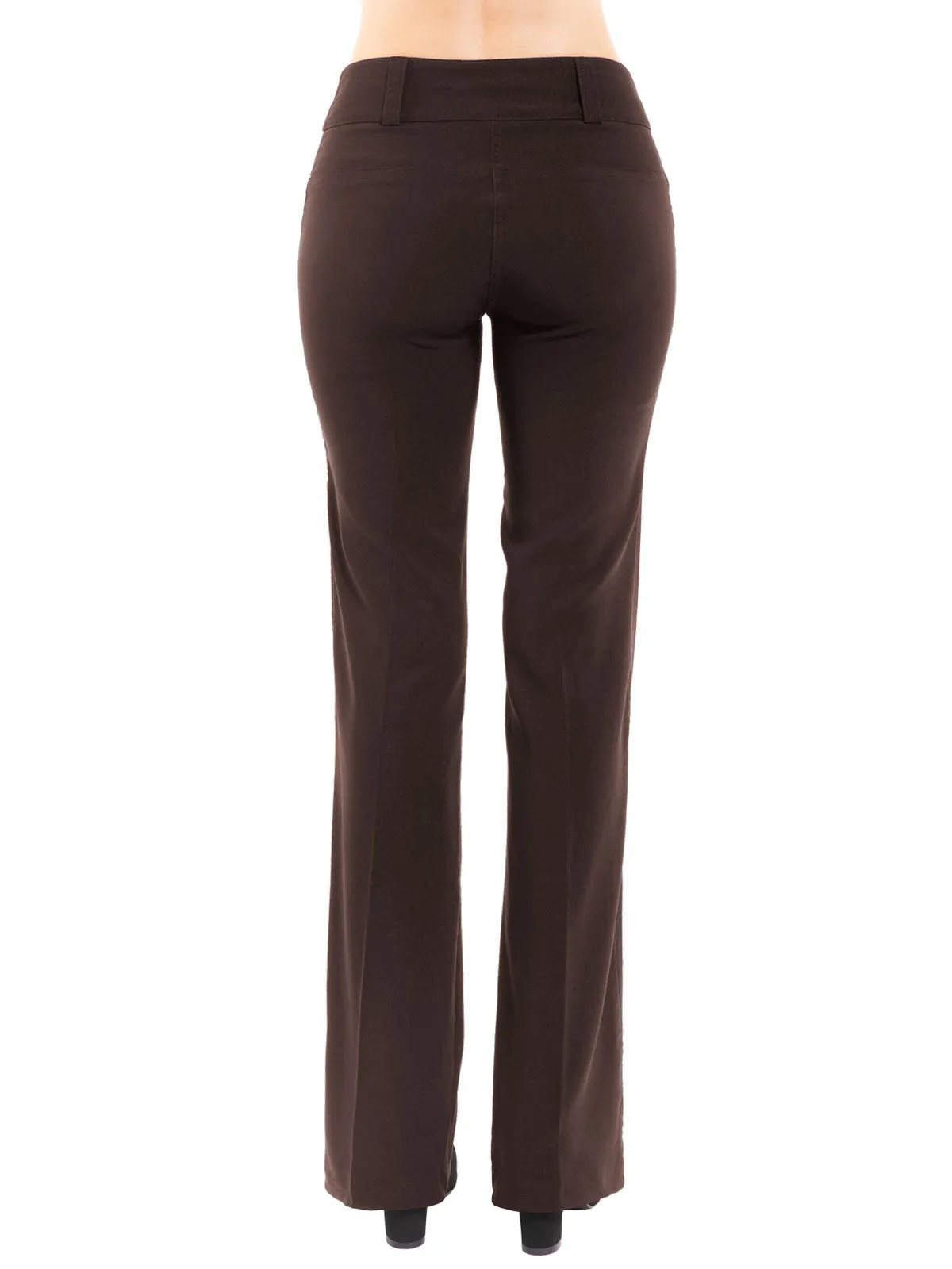 Relaxed Boot-Cut Office Pants Trousers Slacks