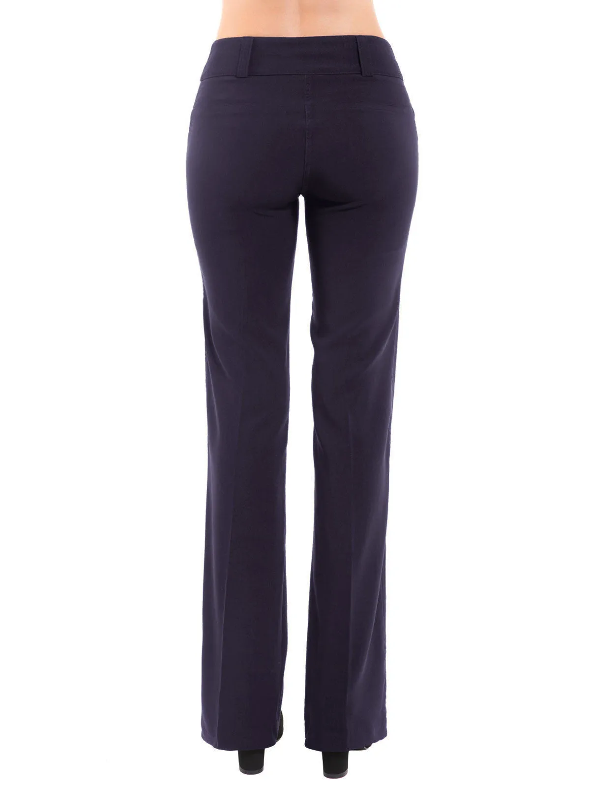 Relaxed Boot-Cut Office Pants Trousers Slacks