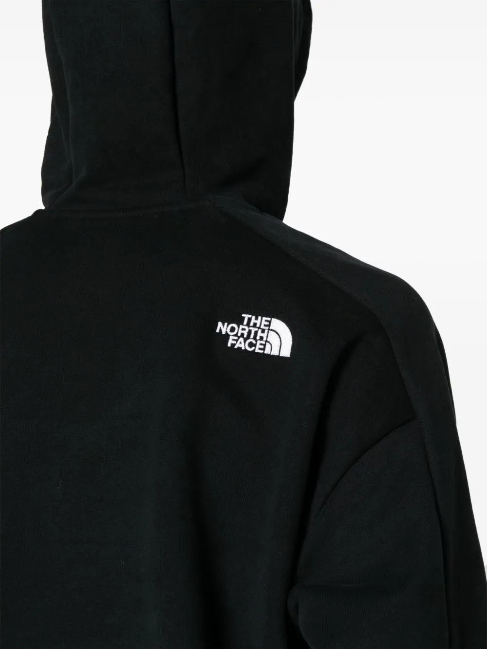 rubberised-logo cotton hoodie