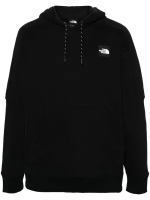 rubberised-logo cotton hoodie