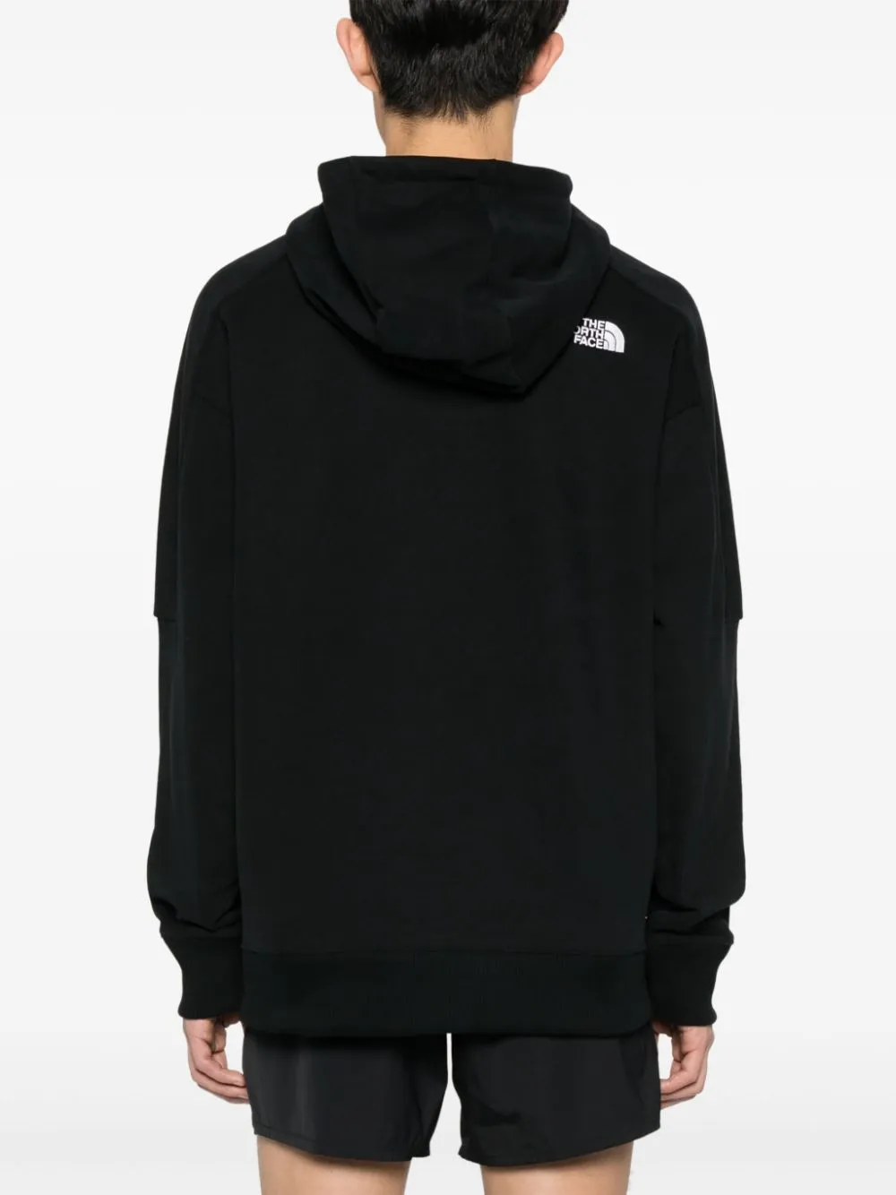 rubberised-logo cotton hoodie