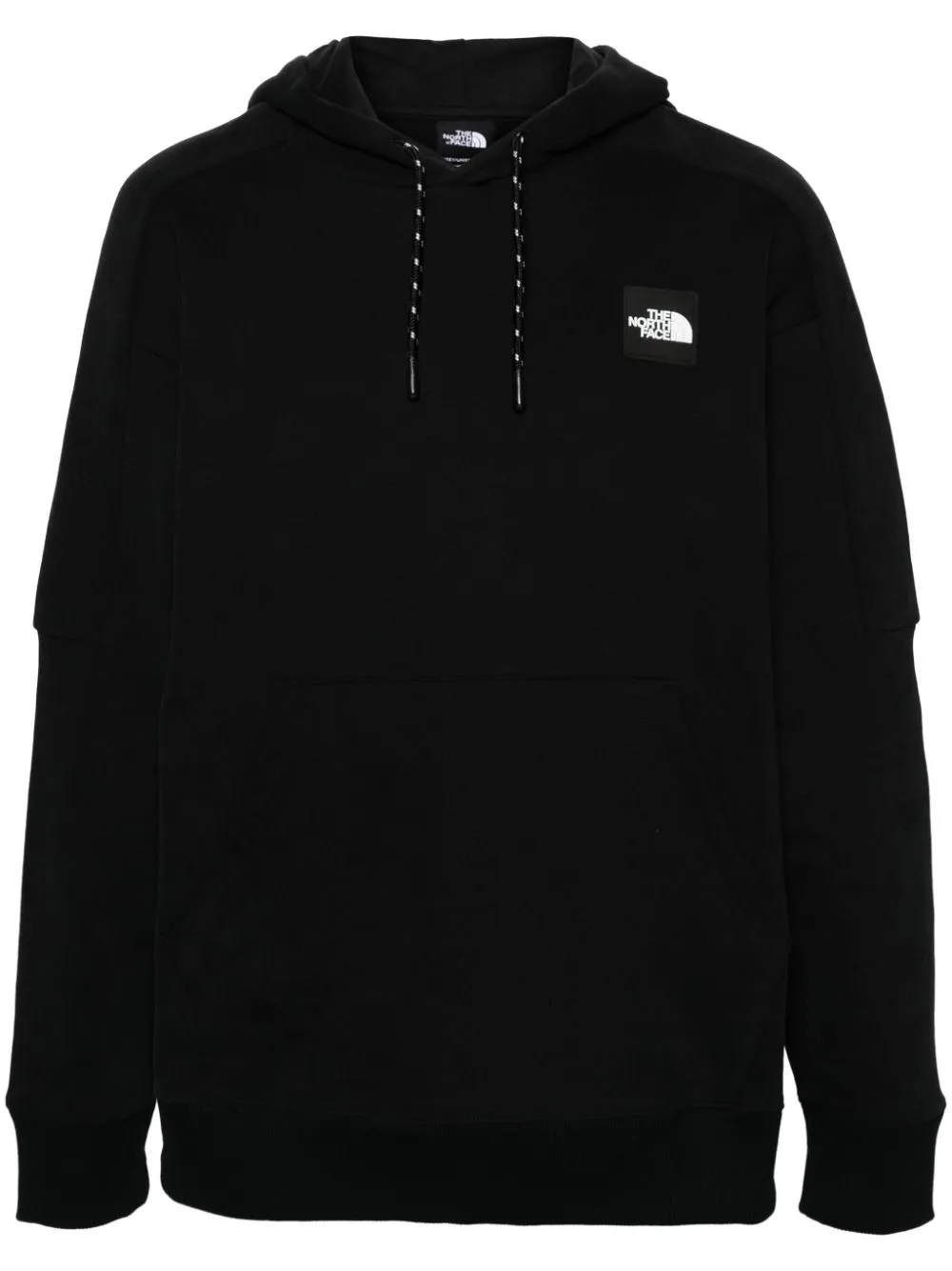 rubberised-logo cotton hoodie