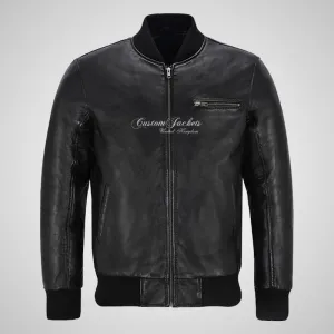 SEVENTIES 70’s Leather Bomber Jacket For Mens