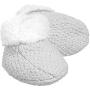 Soft Grey Knitted Baby Booties