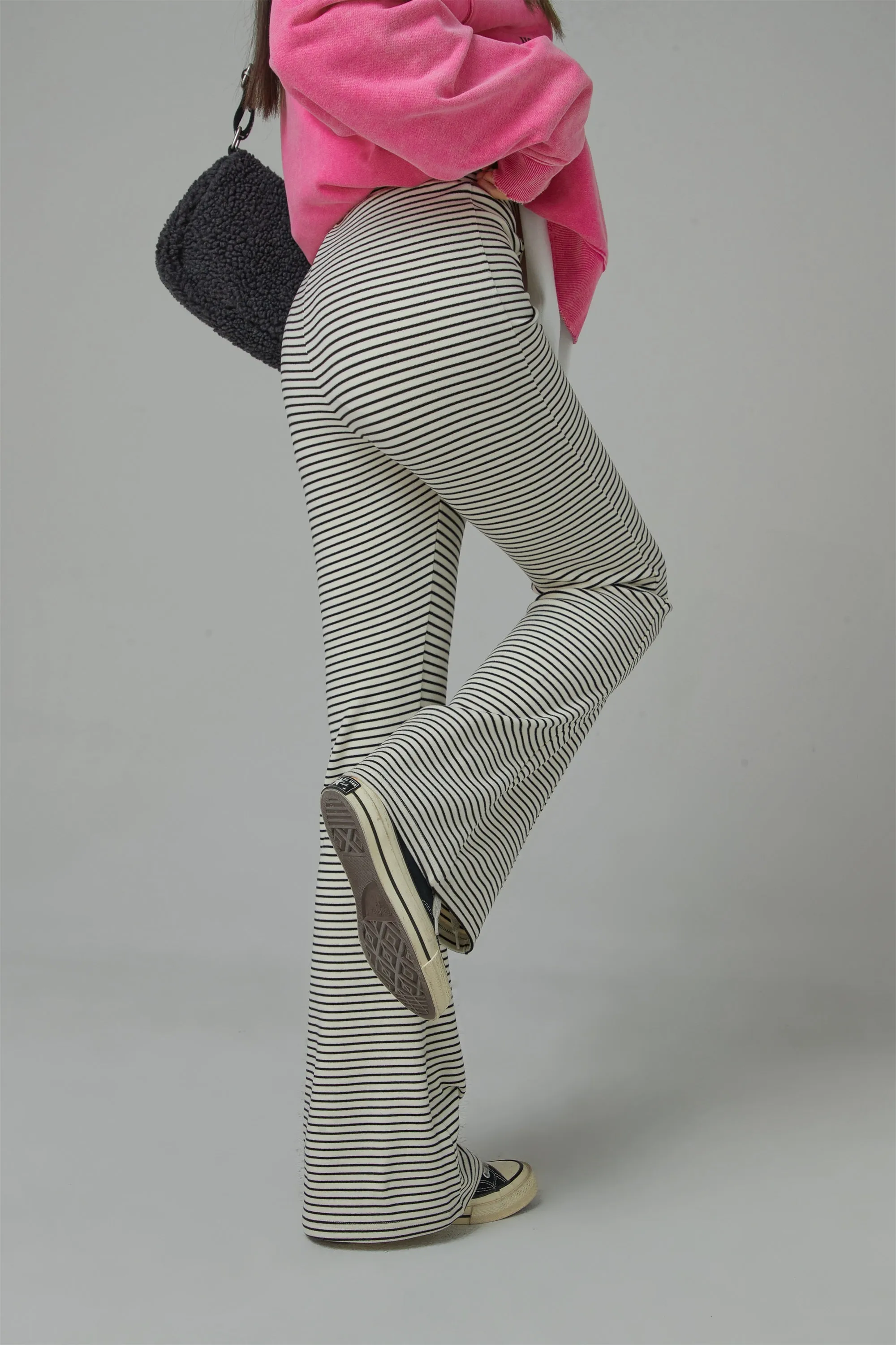 Striped Bootcut Jogger Pants