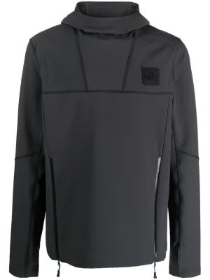Tech 2000S logo-patch hoodie