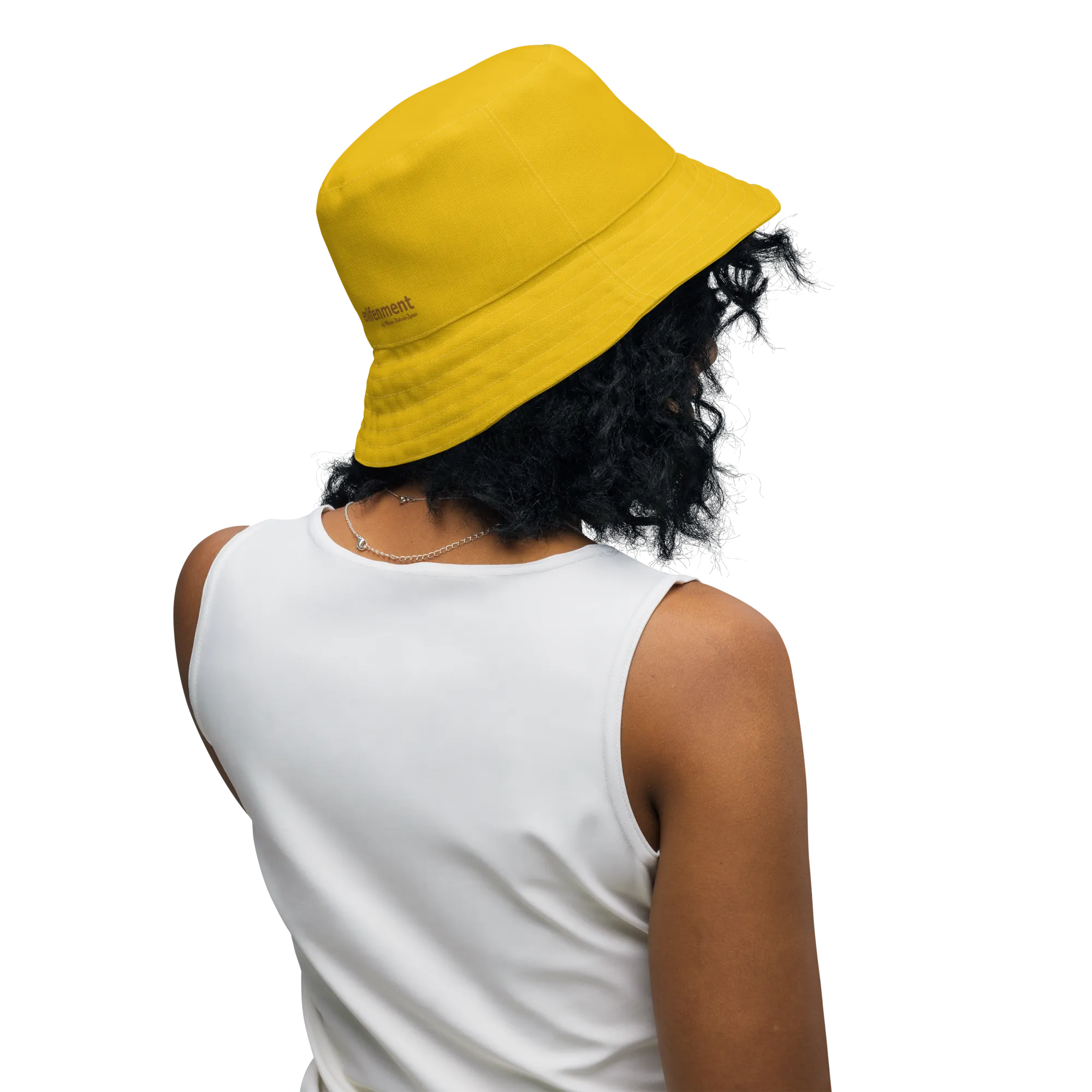 The FLOWER LOVE Collection - "Sunflower Sisters" Design Premium Reversible Bucket Hat - Yellow Inside - Sunflower Hat, Gifts for Her