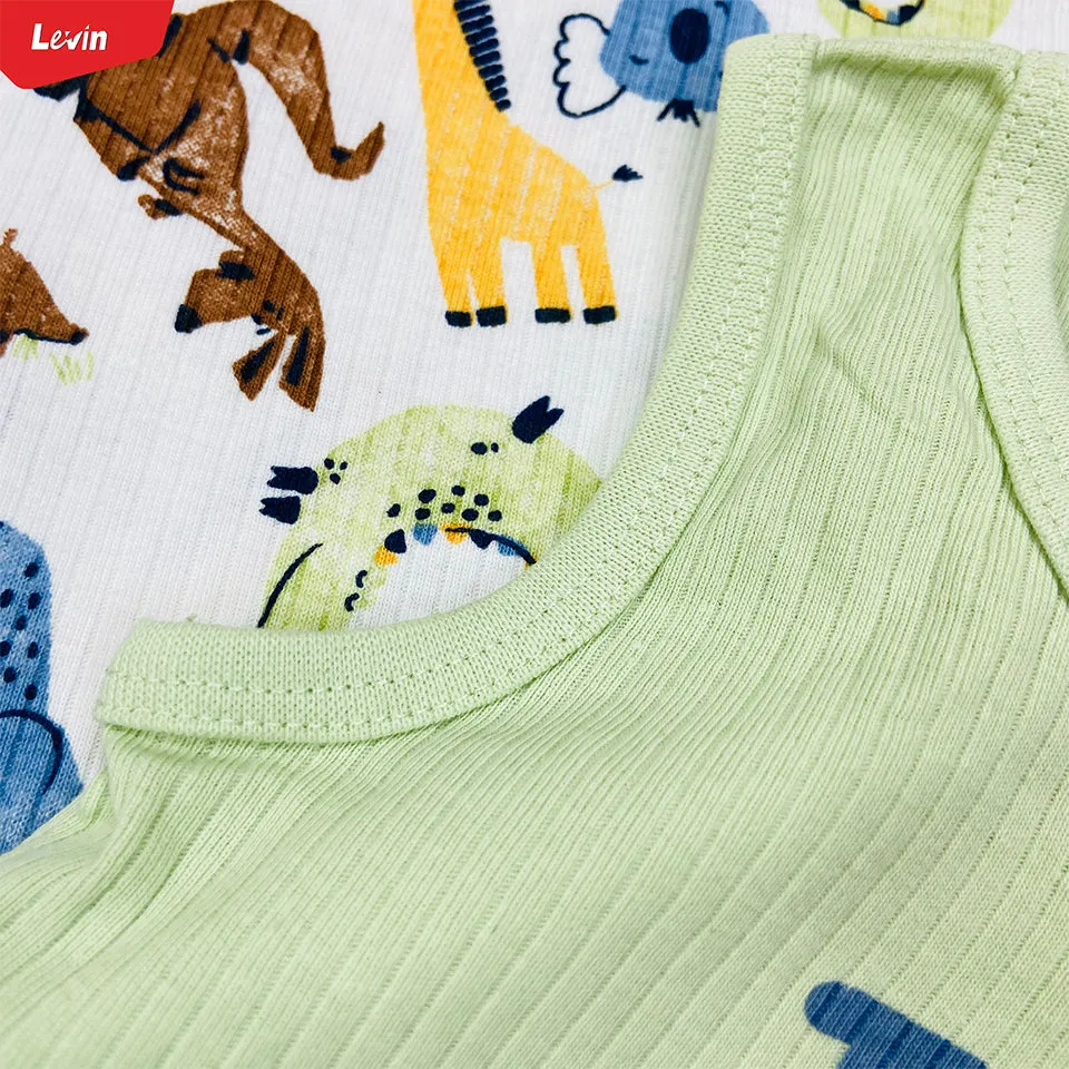 Toddler Baby Ribbed Sleeveless Cotton Romper